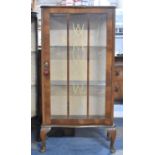 A Mid 20th Century Walnut Galleried Display Cabinet, 57cm Wide