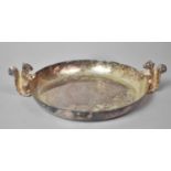A Silver Plated Nut Dish with Squirrel Handles by Viners, 18.5cm Diameter