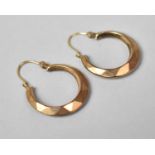 A Pair of 9ct Gold Creole Hoop Earrings, 2.3g