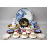 A Collection of Ceramics to Include Transfer Printed Blue and White Plaque, Teawares, Old Country