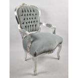 A Reproduction French Louis XV Style Saloon Chair