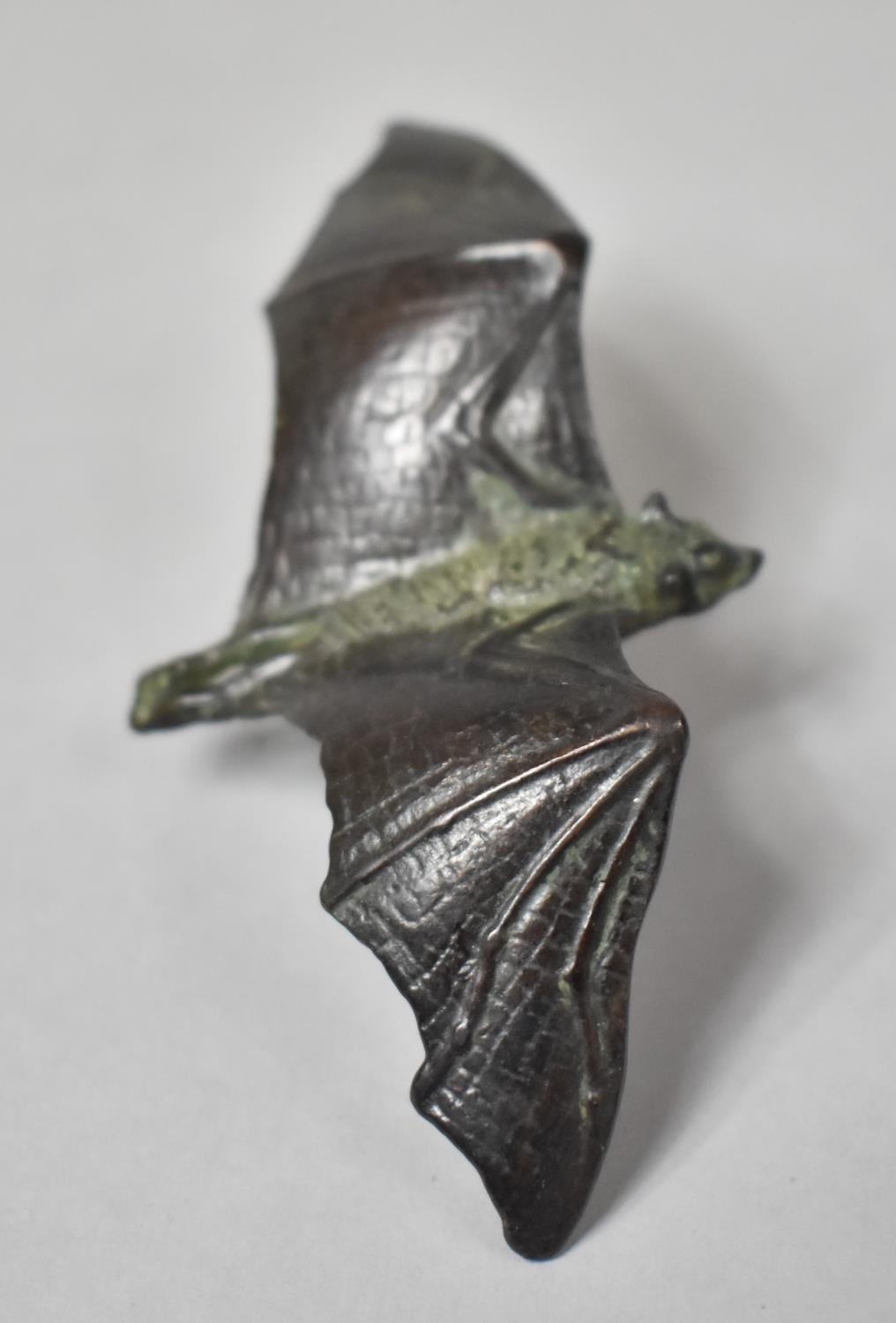 A Bronze Stud of a Bat in Flight, 10cm Wide - Image 7 of 7