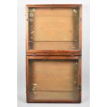 An Edwardian Wall Hanging Glazed Notice Board, 108x61cm