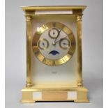 A Late 20th Century Heavy Presentation Mantle Clock of Architectural Form by Churchill with