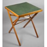 A Mid 20th Century Square Topped Folding Whist Table, 56cm Square