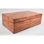 A 19th Century Mahogany Writing Slope with Fitted Interior, 39cms Wide