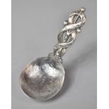 A Victorian Silver Teacaddy Spoon, Birmingham 1849, Has Been Repaired