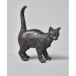 A Small Bronze Study of a Cat, 5.5cms Long