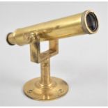 A Brass Telescope, the Barrel Engraved 'W G Pye & Co., Cambridge', on Circular Support Base