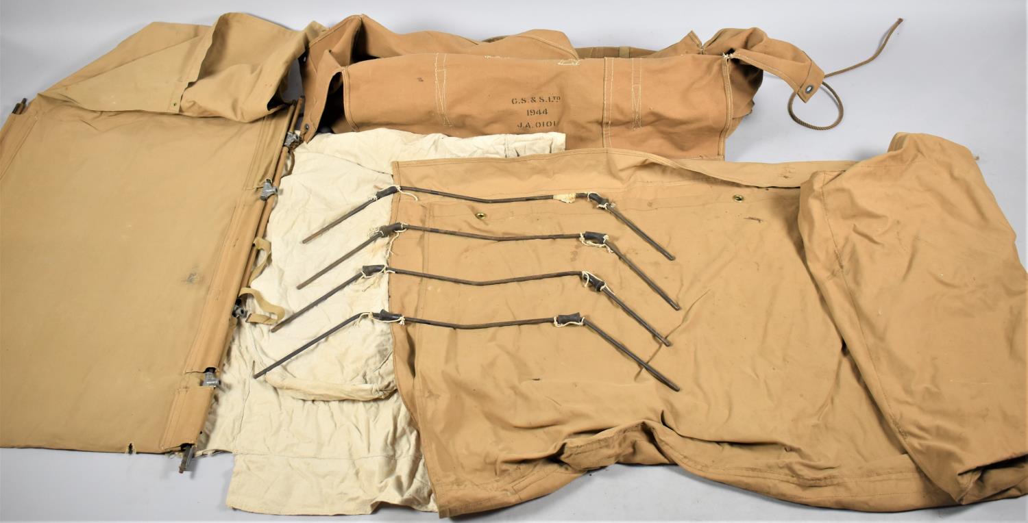 A Military Canvas Bag Containing Folding Bed, In the Ownership of Lt Townsend, PNR Corps with