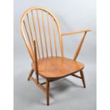 A Vintage Ercol Hoop Back Chair, Missing One Arm