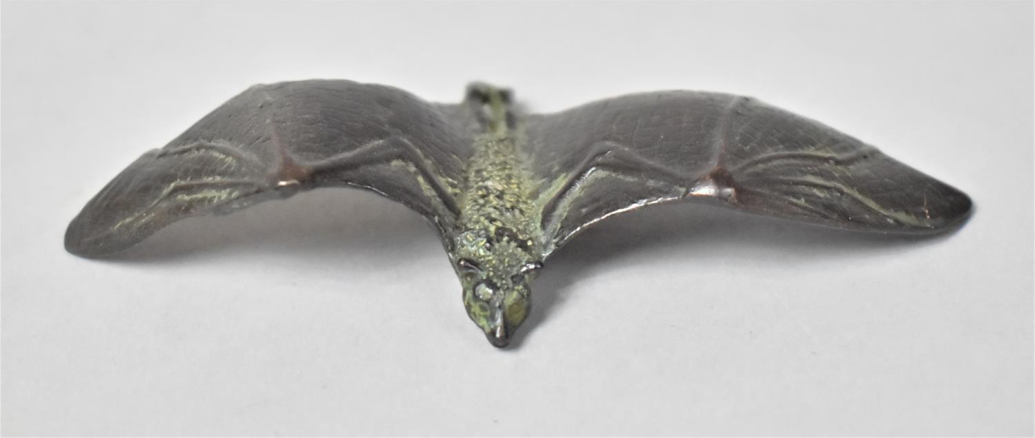 A Bronze Stud of a Bat in Flight, 10cm Wide - Image 2 of 7