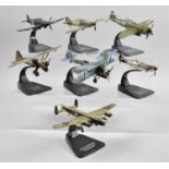 A Collection of Seven Diecast WWII Aeroplane Models