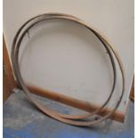 Two Vintage Metal Implement Wheel Hoops, Each 80cm Diameter