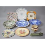 A Collection of Various Ceramics to comprise Two Copeland Italian Pattern Bowls, Wade Barge