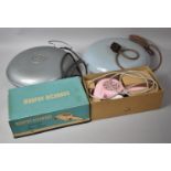 Two Vintage Belling Bed Warmers and a Morphy Richards Pink Hairdryer
