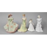 A Collection of Three Coalport and One Royal Doulton Figural Ornaments