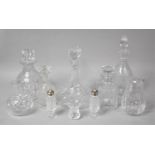 A Collection of Various Good Quality Cut Glassware to comprise Ships Decanter, Mallet Decanter