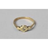A 9ct Gold and Diamond Ring, Size O, 1.7g