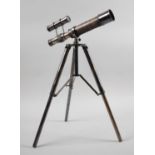 A Reproduction Brass Telescope on Tripod Stand