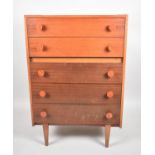 A 1970's Five Drawer Bedroom Chest by Castle, 68.5cm Wide