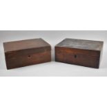 Two Late 19th Century Work Boxes for Restoration, 29cm Wide