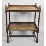 A Mid 20th Century Oak Two Tiered Former Trolley, No Casters, 61cm wide