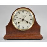 A Modern Mahogany Cased Mantle Clock by Woodford, Battery Movement, 23cm wide, Working