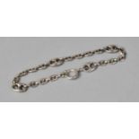 A Gents Silver Ankh chain, Stamped Sterling, 22cm Long
