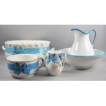 A Nice Quality Pearlware Jug and Bowl Set with Registration Mark and Retailers Mark for Goode & Co.,