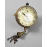 A Reproduction Glass Ball Watch with Hinged Pendant Vale and Tassel