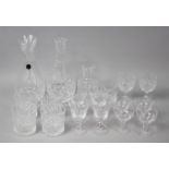A Collection of Good Quality Cut Glassware to comprise Four Stuart Tumblers, Wines, Set of Four