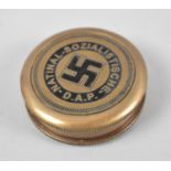 A Reproduction Circular Brass Compass Inscribed for Deutsche Reichsbahn, 5.5cm Diameter