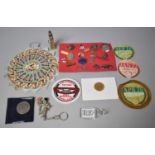 A Collection of Enamelled Badges, Key Rings, Car Licences etc