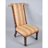 A Victorian Prie Dieu Chair with Barley Twist Supports