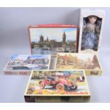 Four Jigsaw Puzzles and a Leonardo Porcelain Head Doll