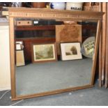 A Large Edwardian Gilt Framed Oval Mantle Mirror, 118cm Wide