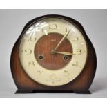 A Mid 20th Century Smiths Oak Cased Mantle Clock, 19cm high