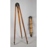 Two Vintage Wooden Surveyors Tripod Stands