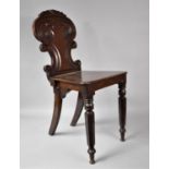 A Late Victorian Style Mahogany Balloon Back Hall Chair, 80cm high