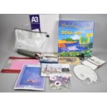 A Collection of Various Artists Materials, to Include Silk Painting Set, Coloured Pencils,