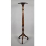 A Tall Mahogany Tripod Torchere Stand with Scrolled Feet, 122cm Wide