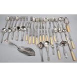 A Collection of Silver Plated and Bone Handled Cutlery