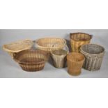 A Collection of Seven Various Wicker Baskets, Some Condition Issues