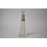 A Silver Mounted Cut Glass Perfume Bottle, London 1923 Hallmark, 18cm high