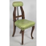 An Unusual 19th Century Leather Upholstered Chair with Winding Adjustment to back, Perhaps for