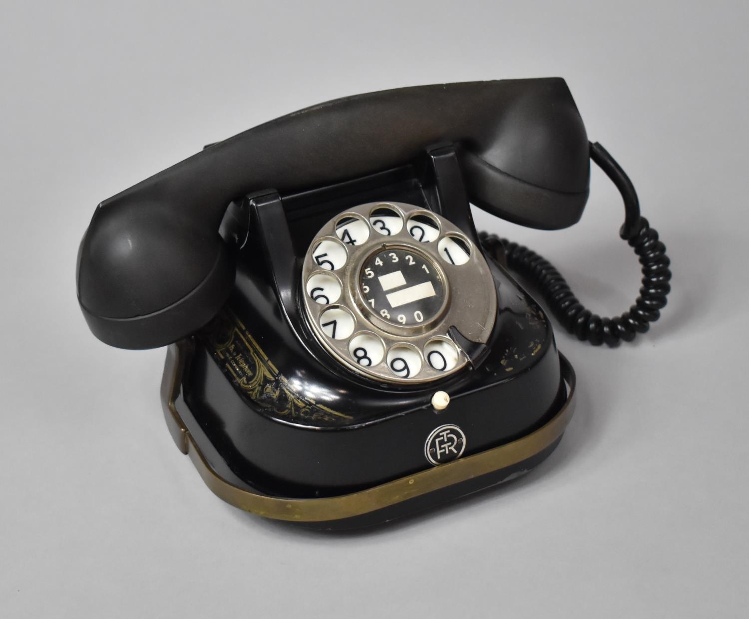 A Belgian Telephone by Bell Telephone Company with Brass Loop Carrying Handle. - Image 2 of 3