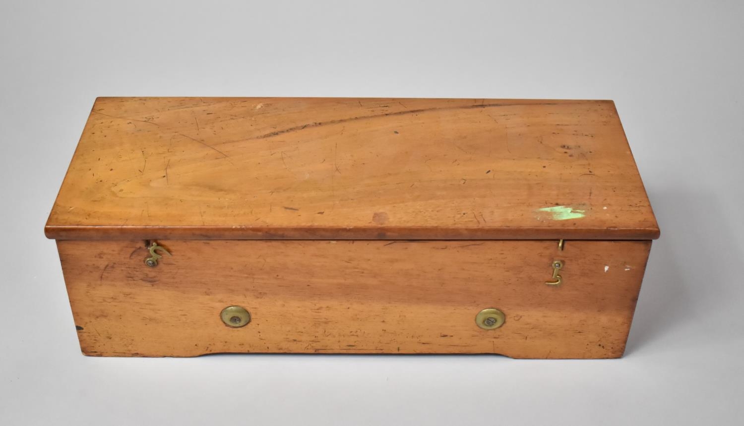 A 19th Century Swiss Walnut Cased Musical Box Playing Four Airs As Listed on Hand Written Label. All - Image 3 of 3
