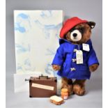 A Steiff Limited Edition 'Paddington' Bear, no. 175/500, Chestnut, 60cm, Complete with Suitcase, Jar