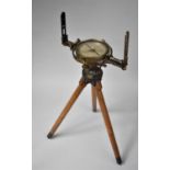 A 19th Century Patent Miner's Dial Compass by J Casartelli, No 169, On Ball Jointed Tripod with